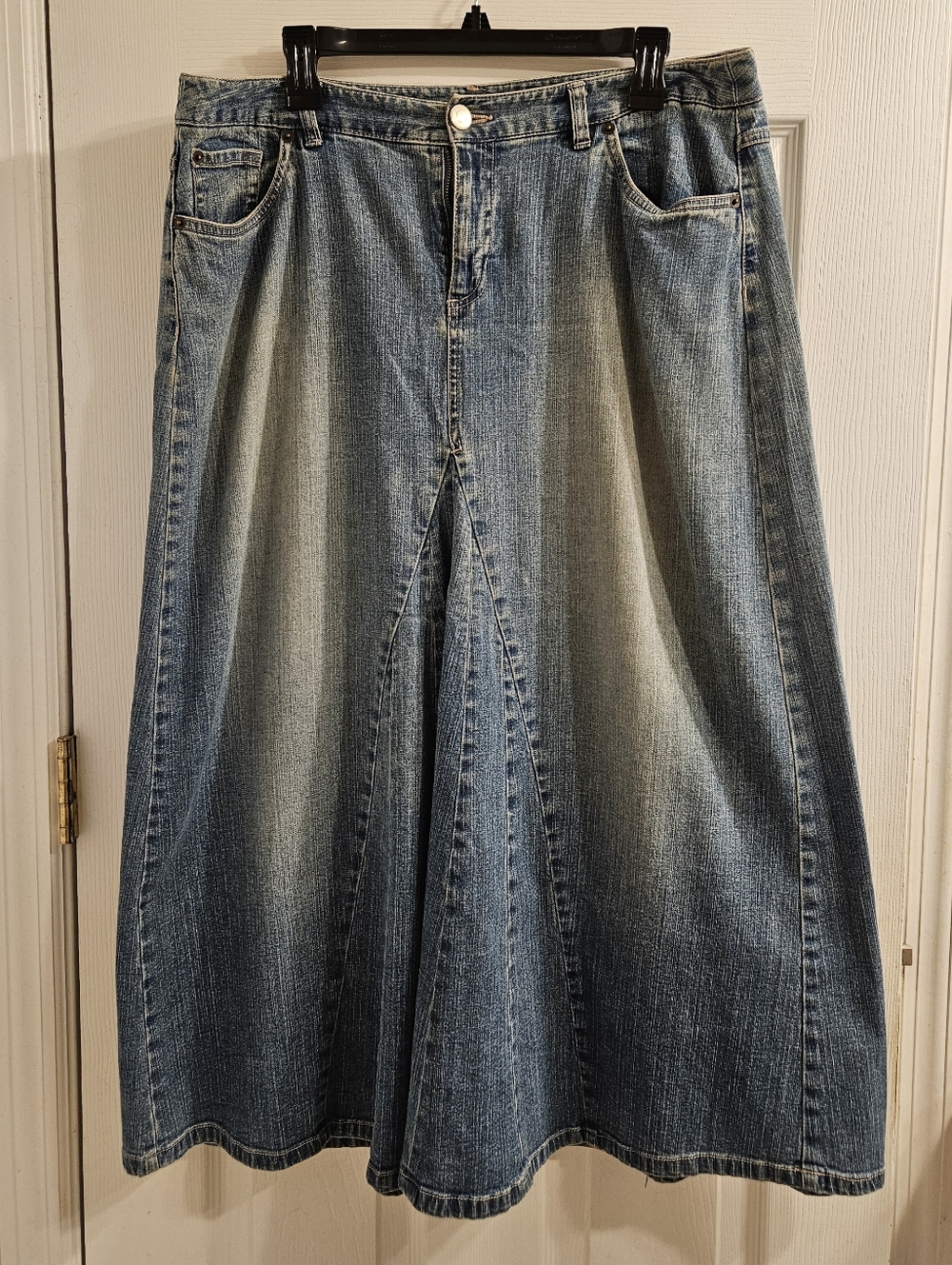Denim A-Line Skirt - Light Blue Wash